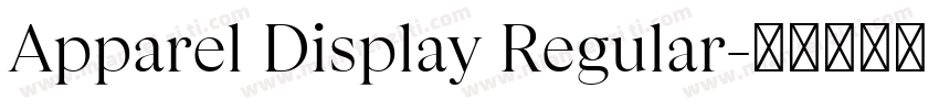 Apparel Display Regular字体转换